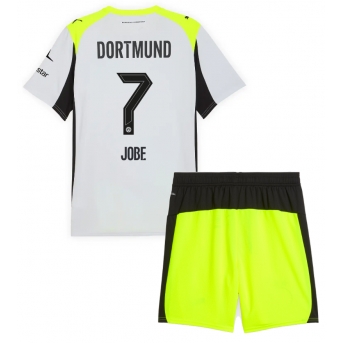 Billige Fotballdrakt Borussia Dortmund Jobe Bellingham #7 Replika Bortedraktsett Barn 2025-26 Kortermet (med bukser)